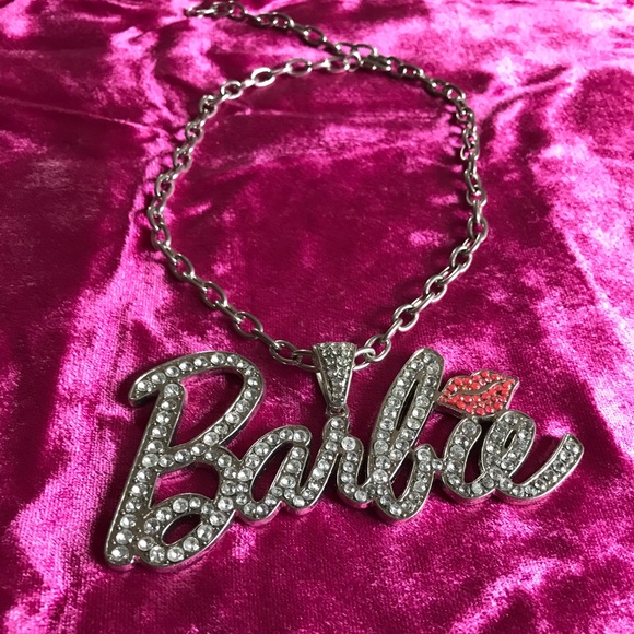 pink barbie necklace